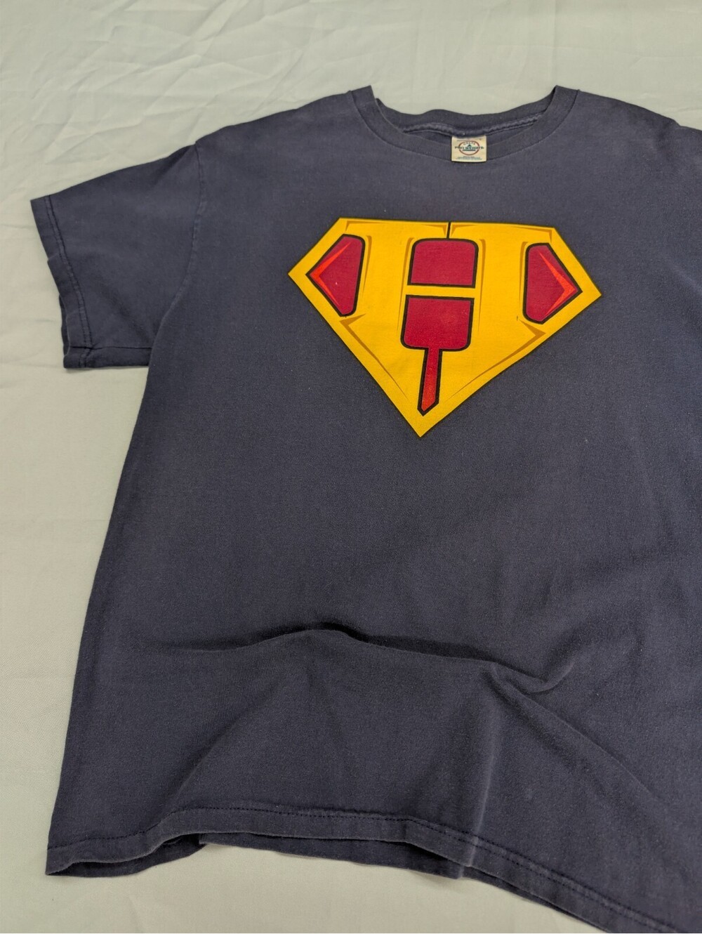 Super Hunter Delta Pro Weight T Shirt Large Vintage Blue Tee